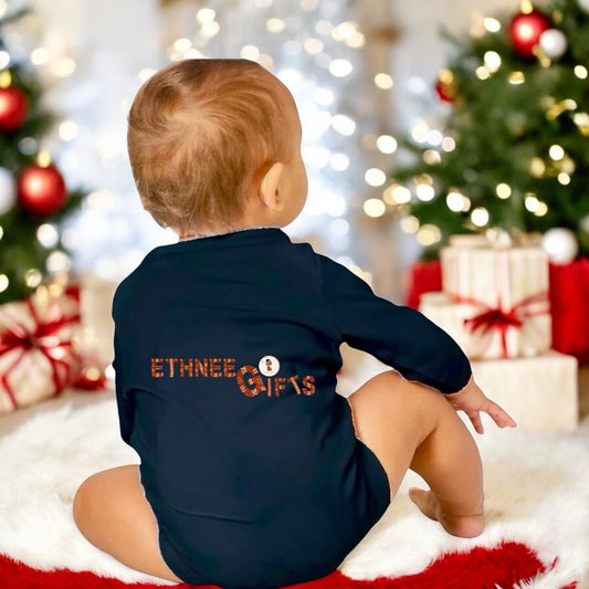 ETHNEEGIFTS Baby Long Sleeve Bodysuit JOYEUSES FETES