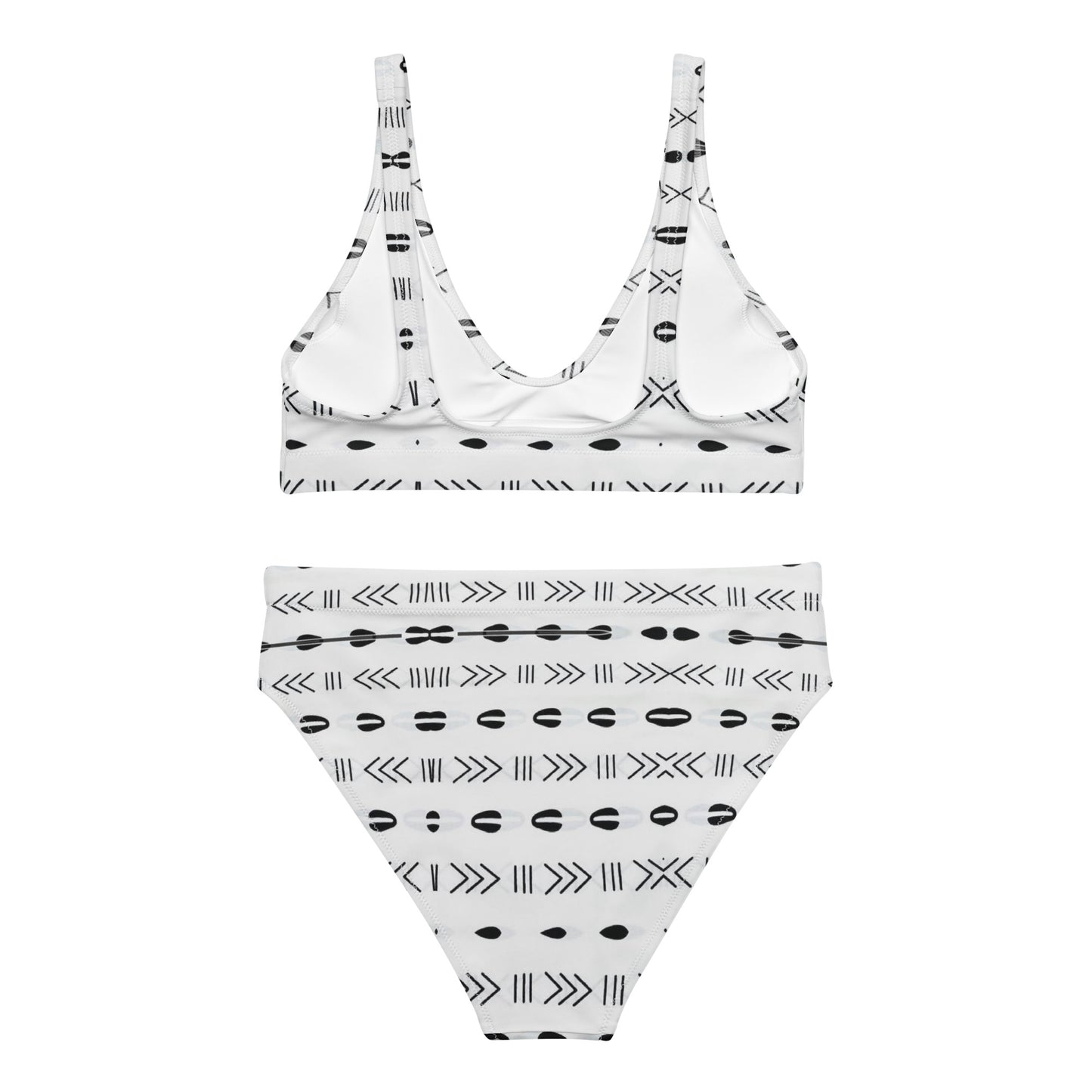 High-waisted bikini African design
