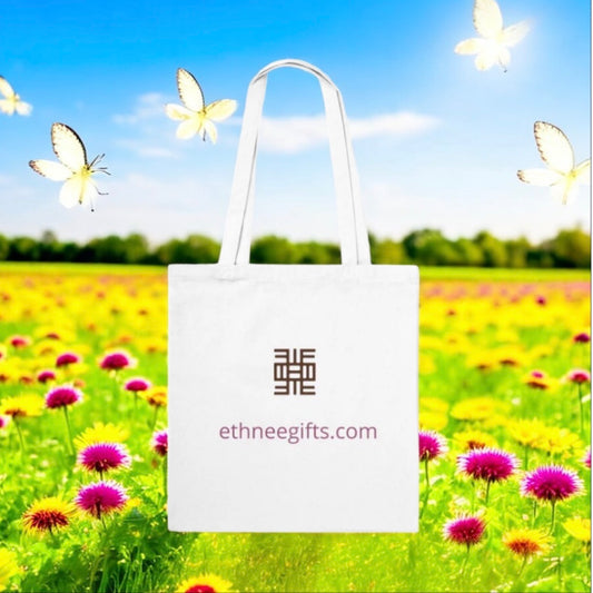 ETHNEEGIFTS Tote Bag Adinkra symbols Knowledge