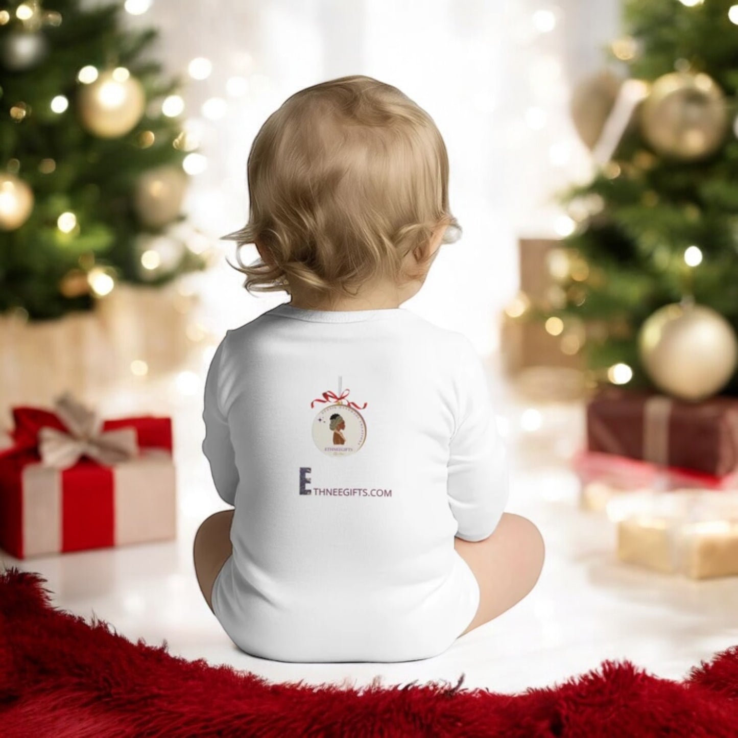 ETHNEEGIFTS Baby Long Sleeve Bodysuit SNOWMAN