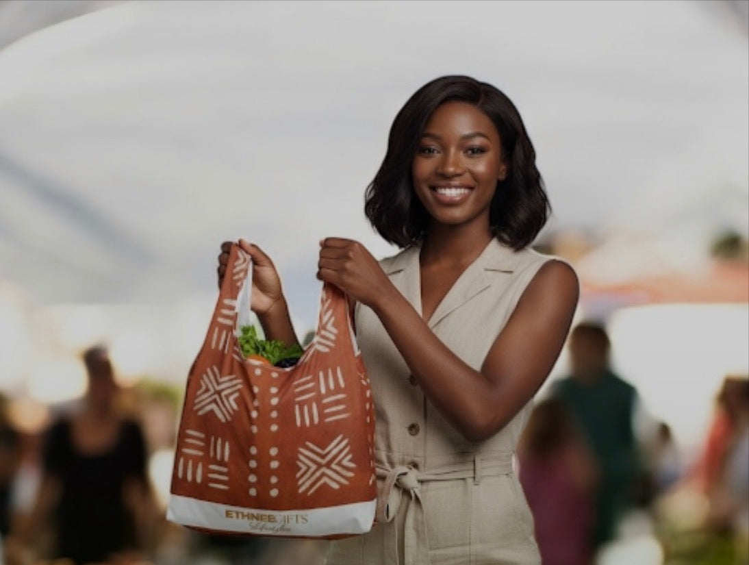 The Terracotta Weave Shopping Bag - ETHNEEGIFTS