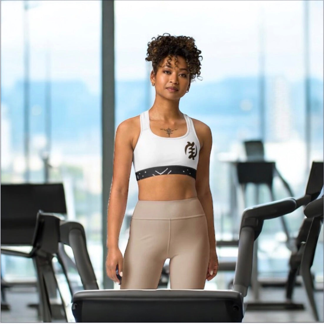 ETHNEEGIFTS Sports bra ADINKRA GOD