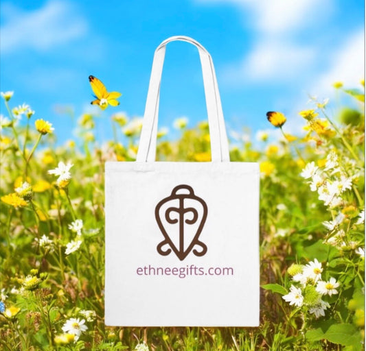 ETHNEEGIFTS Tote Bag Adinkra symbols Love