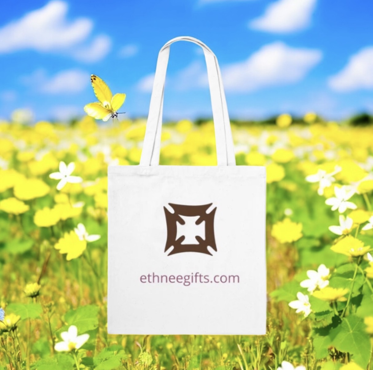 ETHNEEGIFTS Tote Bag Adinkra symbols Security & Safety