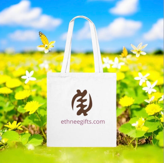 ETHNEEGIFTS Tote Bag Adinkra symbols GOD