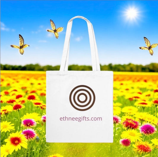 ETHNEEGIFTS Tote Bag Adinkra symbols Charisma ,Leadership & Greatness