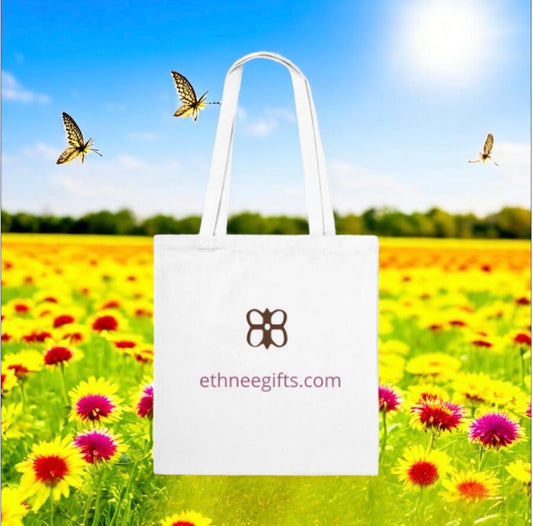 ETHNEEGIFTS Tote Bag Adinkra symbols Compassion