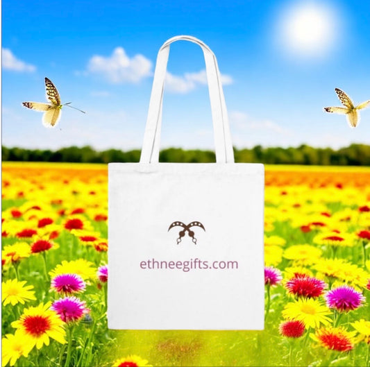 ETHNEEGIFTS Tote Bag Adinkra symbols Courage & Heroism