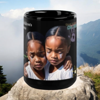 ETHNEEGIFTS Black Glossy Mug Stop Violence & Bullying Collection