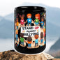 ETHNEEGIFTS Black Glossy Mug Stop Bullying Collection