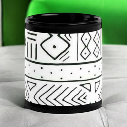 ETHNEEGIFTS Black Glossy ETHNEEK Mug