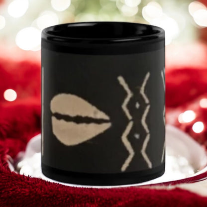 ETHNEEGIFTS Black Glossy BOGOLAN Mug