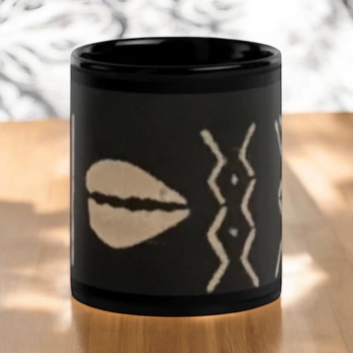 ETHNEEGIFTS Black Glossy BOGOLAN Mug