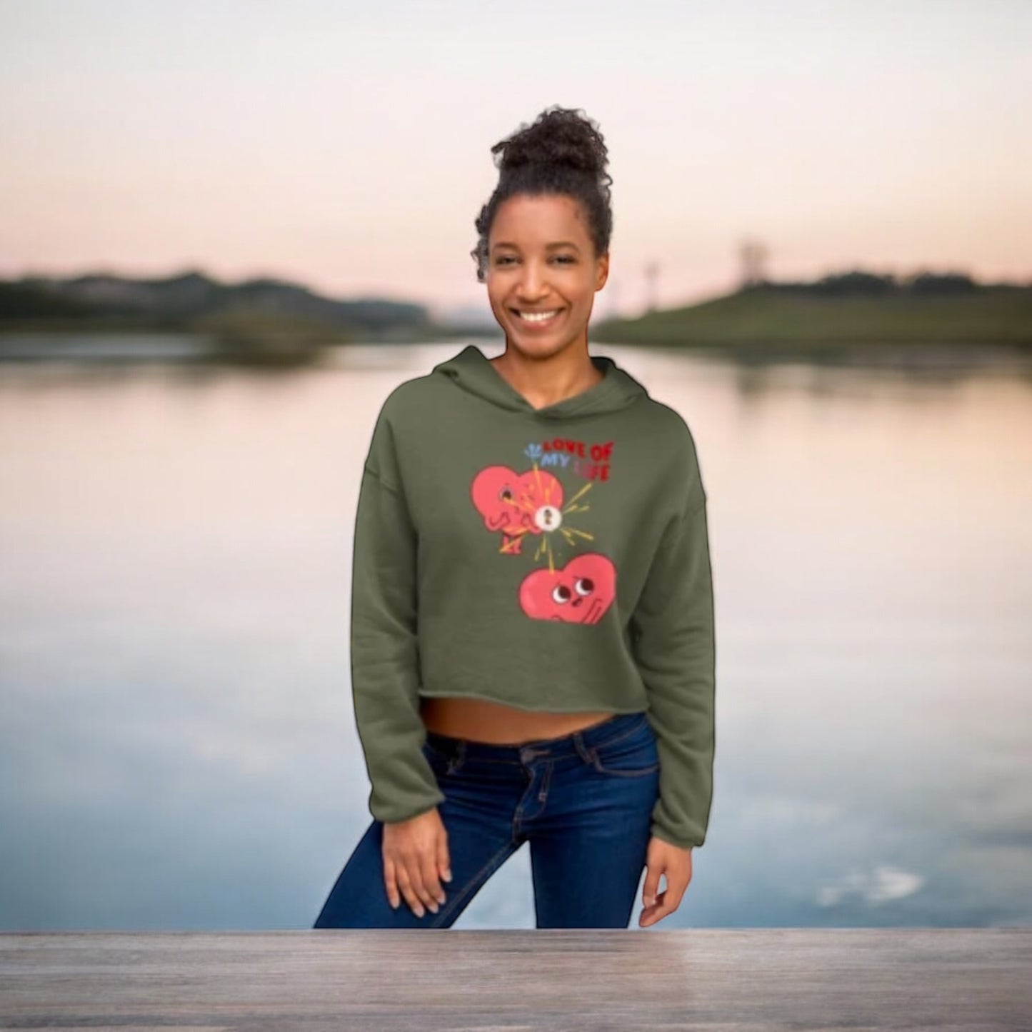 Crop Hoodie Love