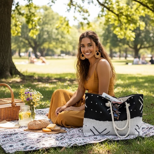 The Striking Contrast Weekend Bag - ETHNEEGIFTS