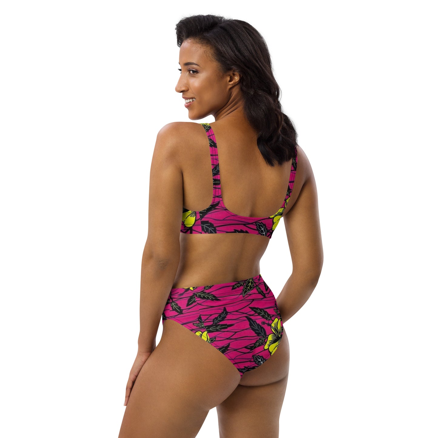 High-waisted bikini African design