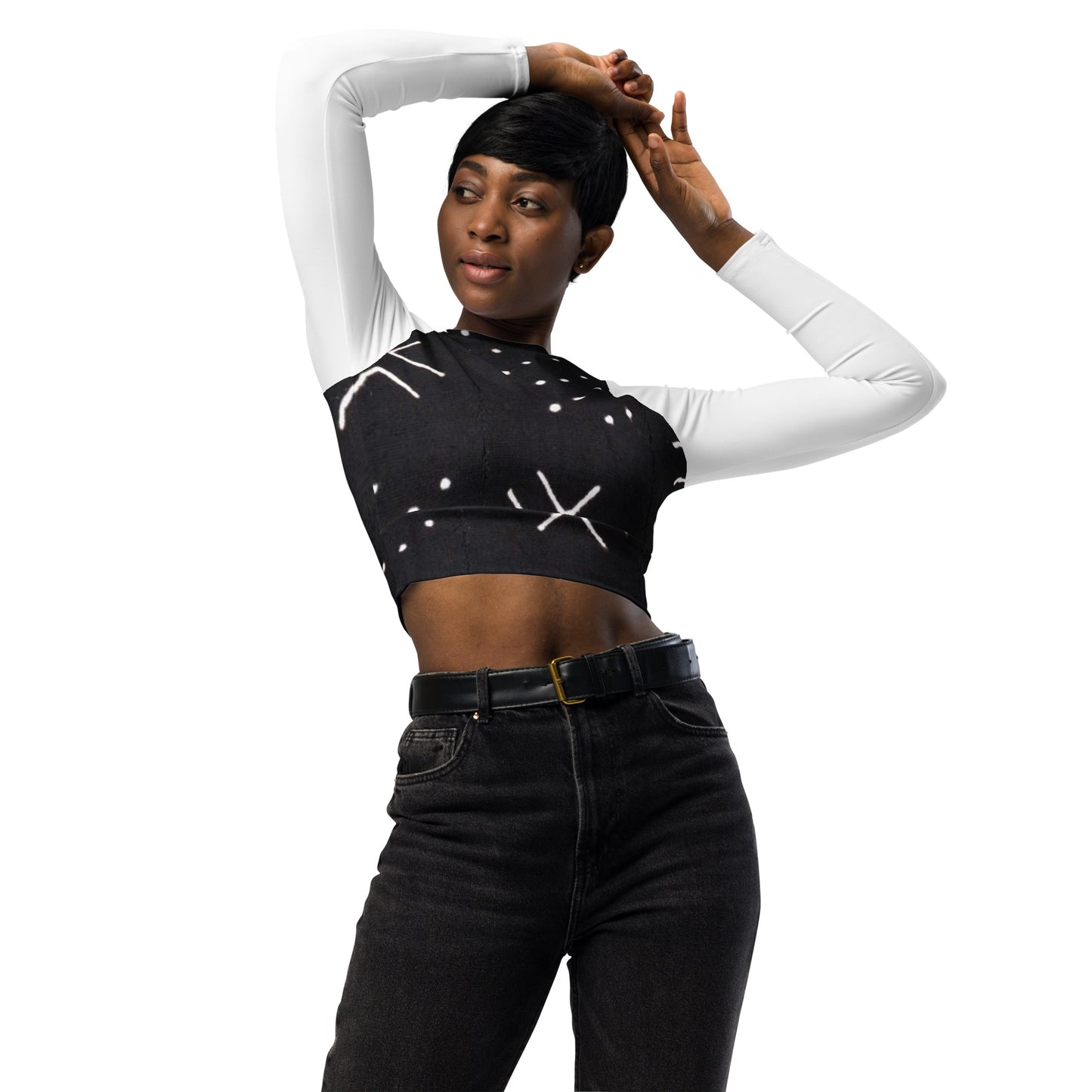 ETHNEEGIFTS long-sleeve crop top