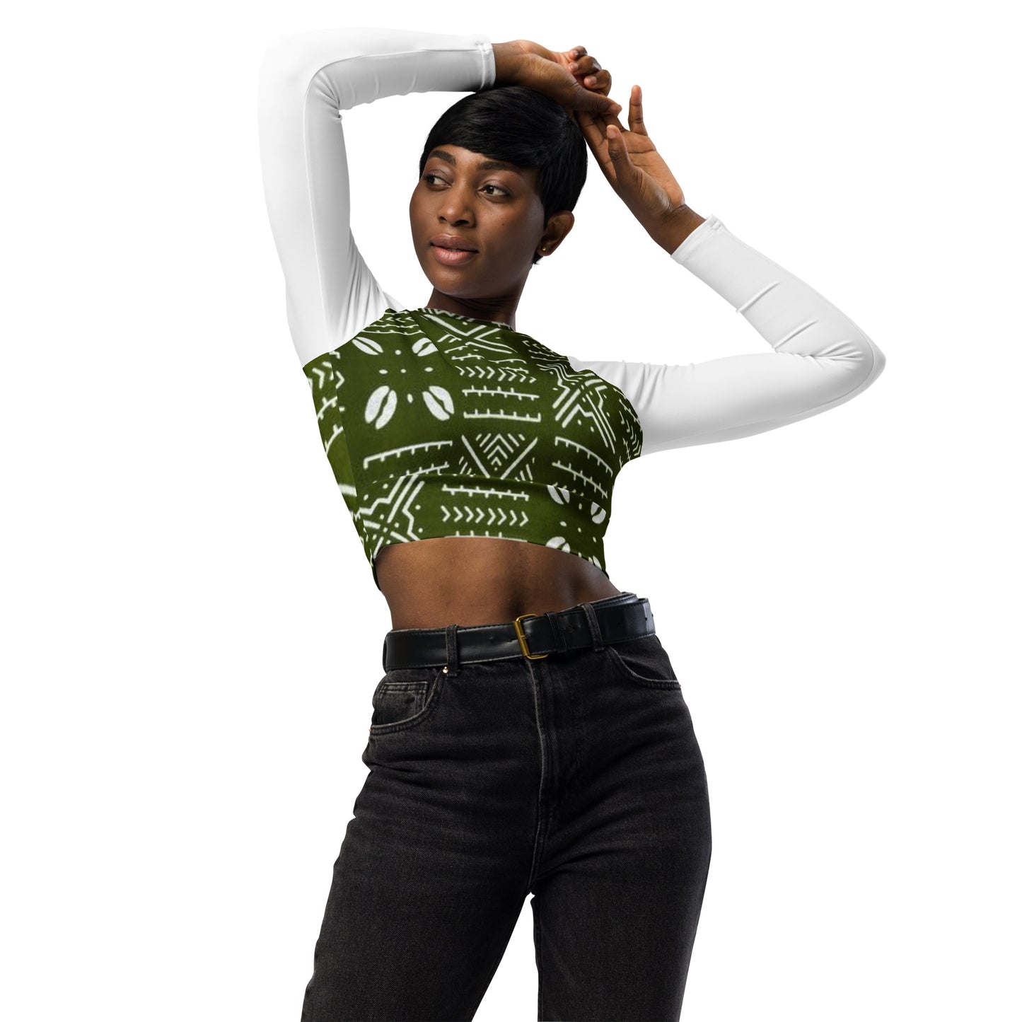 ETHNEEGIFTS long-sleeve crop top