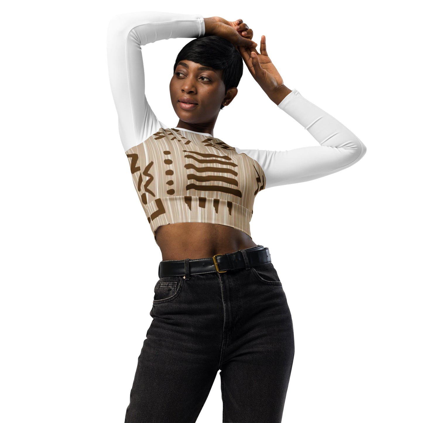 ETHNEEGIFTS long-sleeve crop top