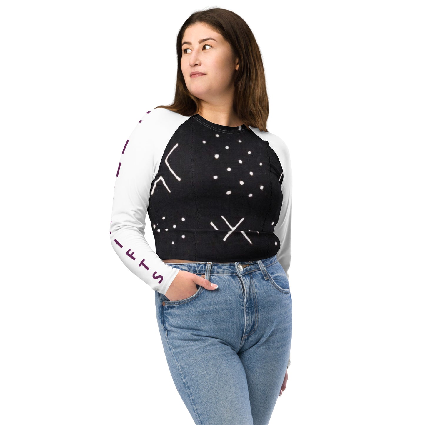 ETHNEEGIFTS long-sleeve crop top