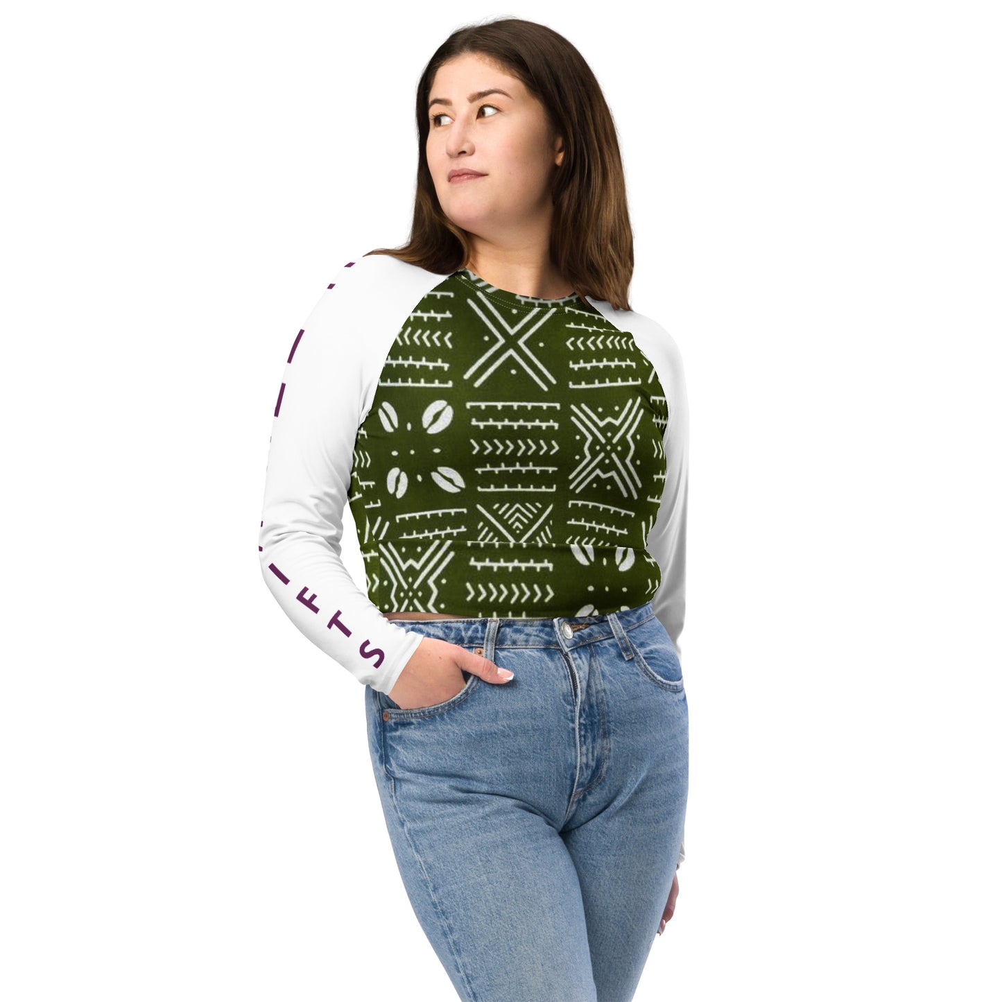 ETHNEEGIFTS long-sleeve crop top