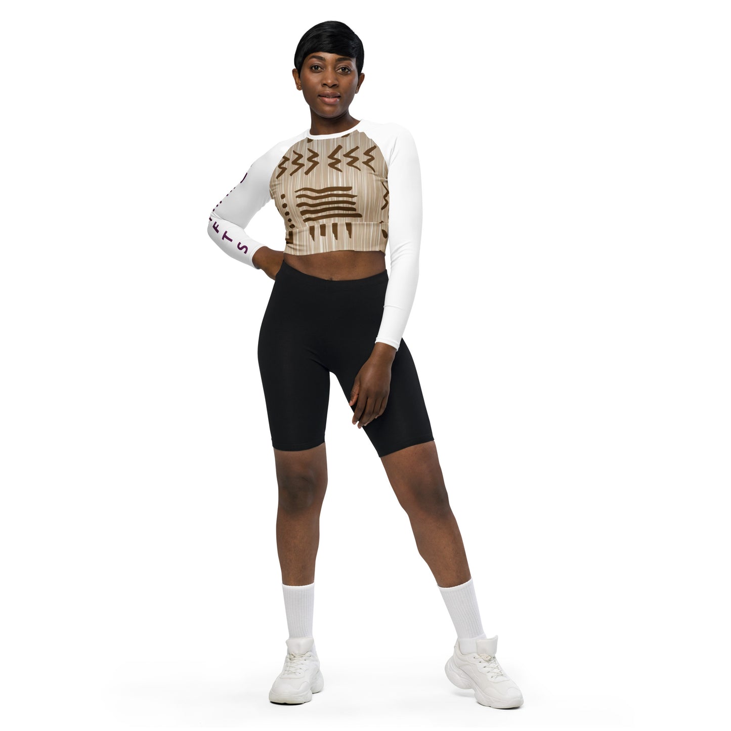 ETHNEEGIFTS long-sleeve crop top