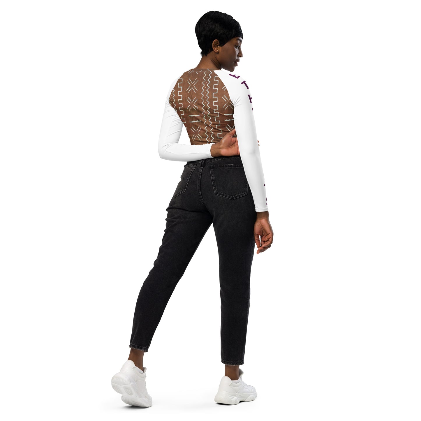 ETHNEEGIFTS long-sleeve crop top