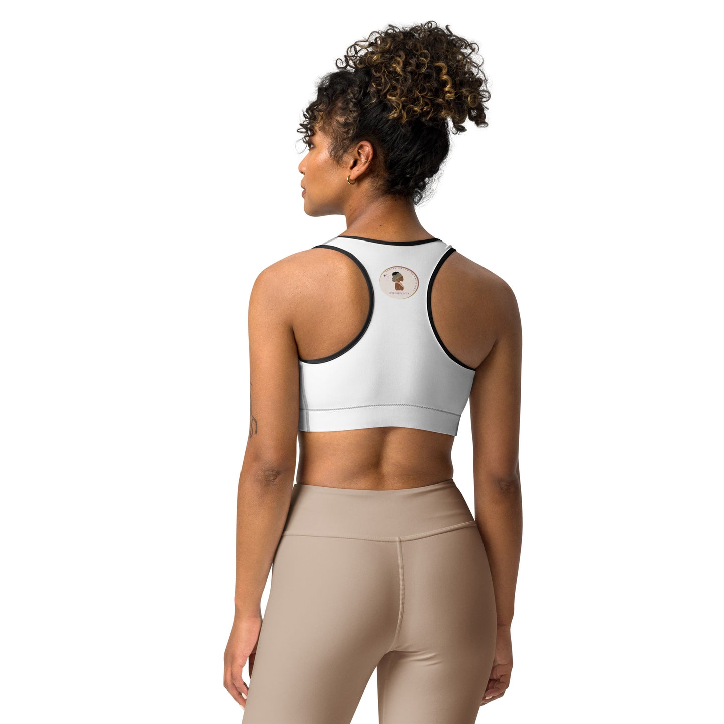 ETHNEEGIFTS Sports bra A QUEEN RAISES ME