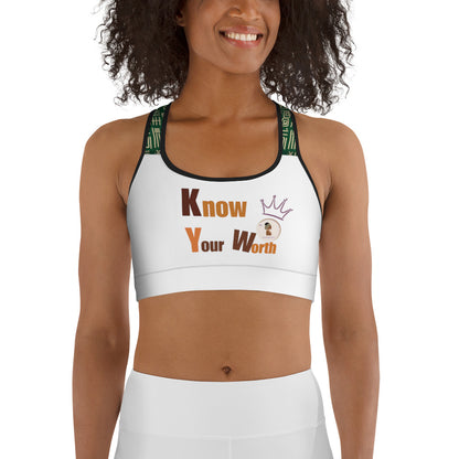 ETHNEEGIFTS Sports bra KNOW YOUR WORTH