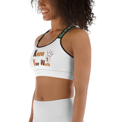 ETHNEEGIFTS Sports bra KNOW YOUR WORTH