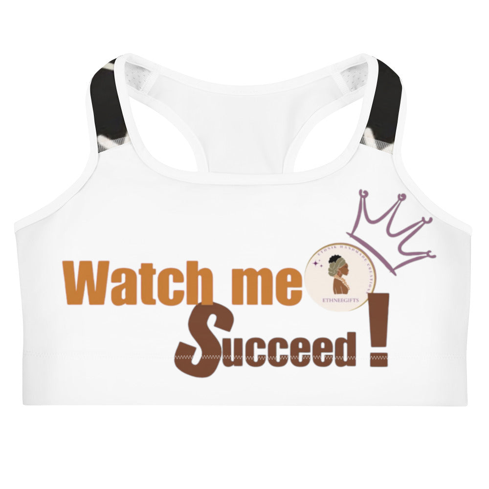 Sports bra WATCH ME SUCCEED