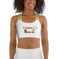 ETHNEEGIFTS Sports bra A QUEEN RAISES ME