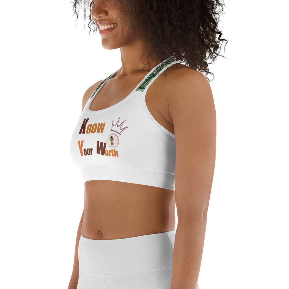 ETHNEEGIFTS Sports bra KNOW YOUR WORTH