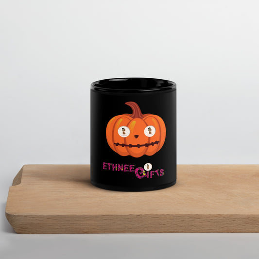 Black Glossy Mug PUMPKIN