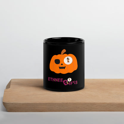 Black Glossy Mug PUMPKIN 1 EYE