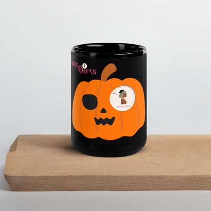 Black Glossy Mug PUMPKIN 1 EYE