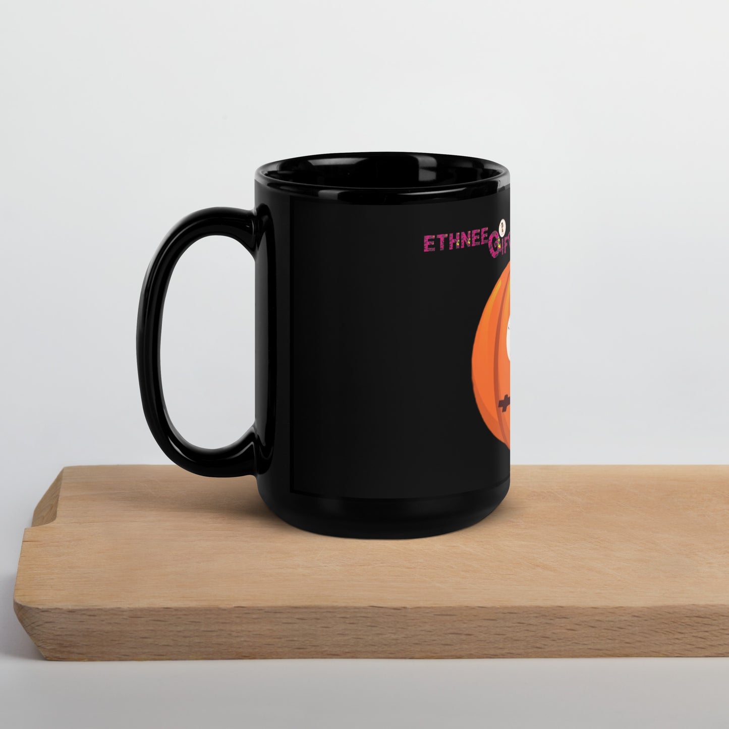 Black Glossy Mug PUMPKIN