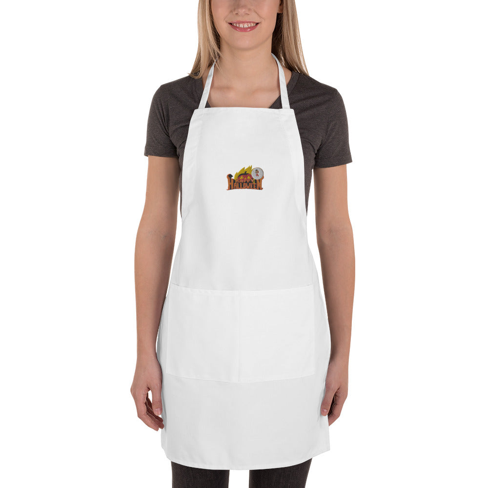 Embroidered Apron HAPPY HALLOWEEN