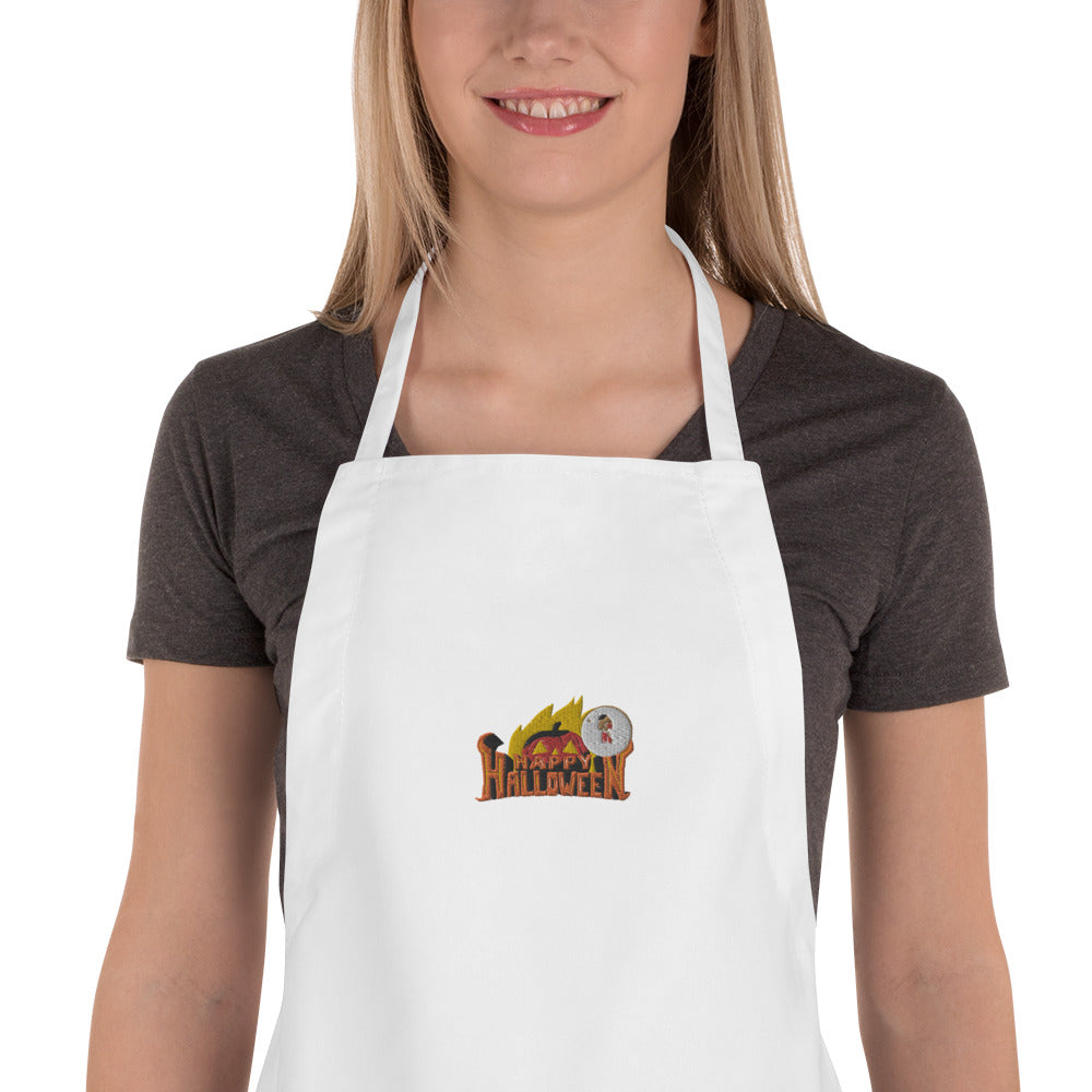 Embroidered Apron HAPPY HALLOWEEN