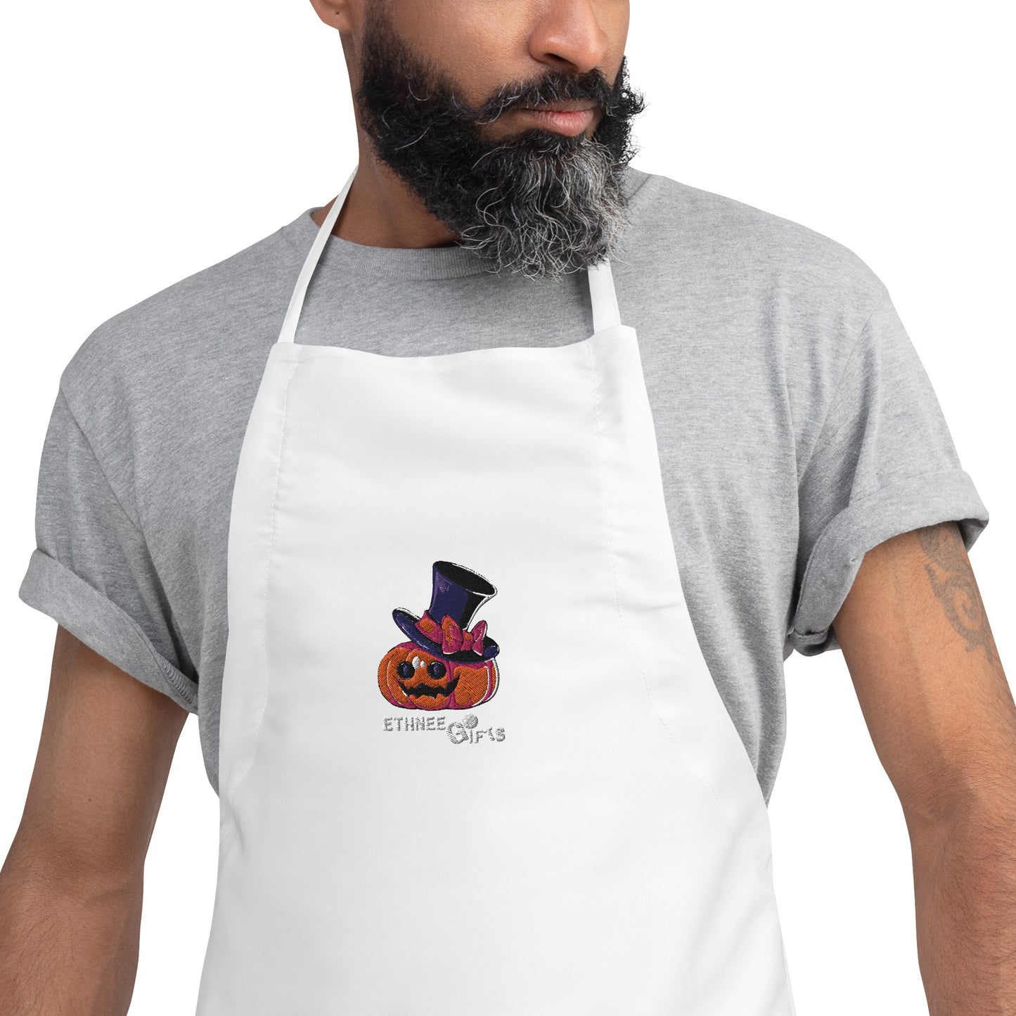 Embroidered Apron PUMPKIN HAT