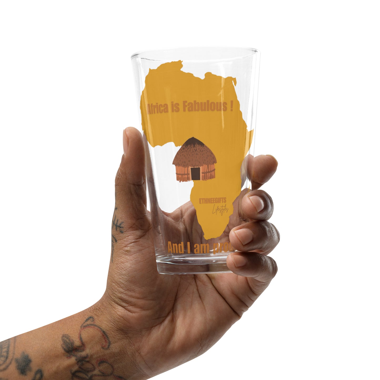 ETHNEEGIFTS Shaker pint glass