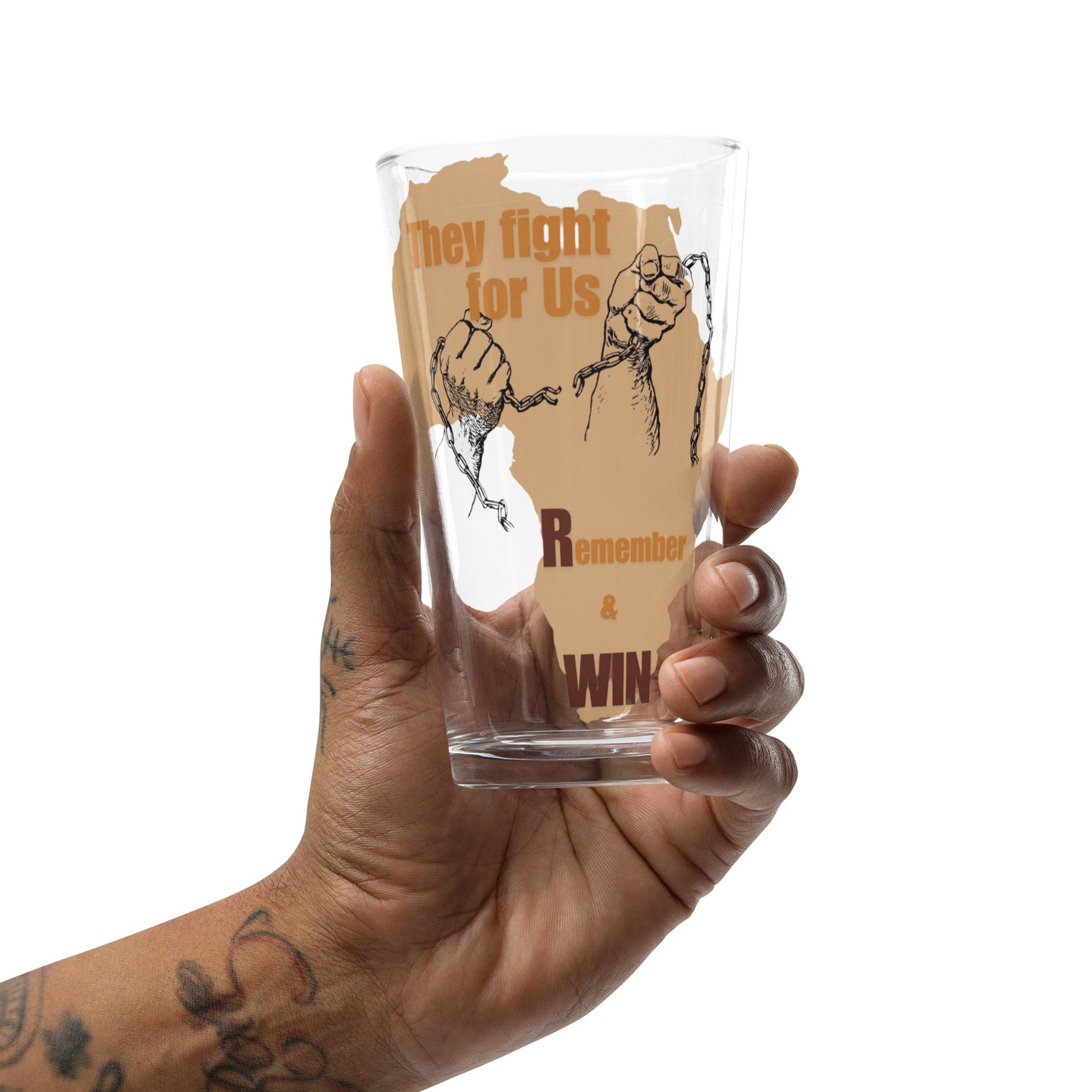 ETHNEEGIFTS Shaker pint glass