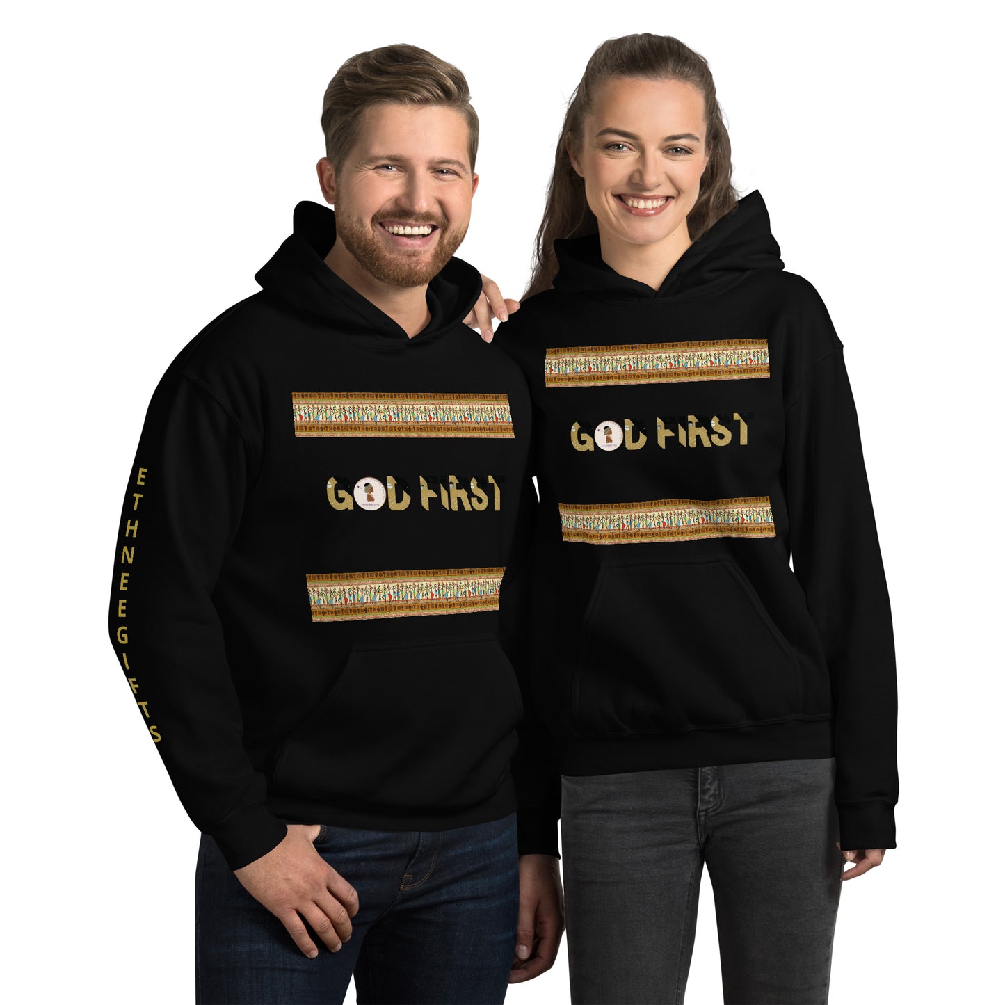 ETHNEEGIFTS Unisex Hoodie GOD FIRST