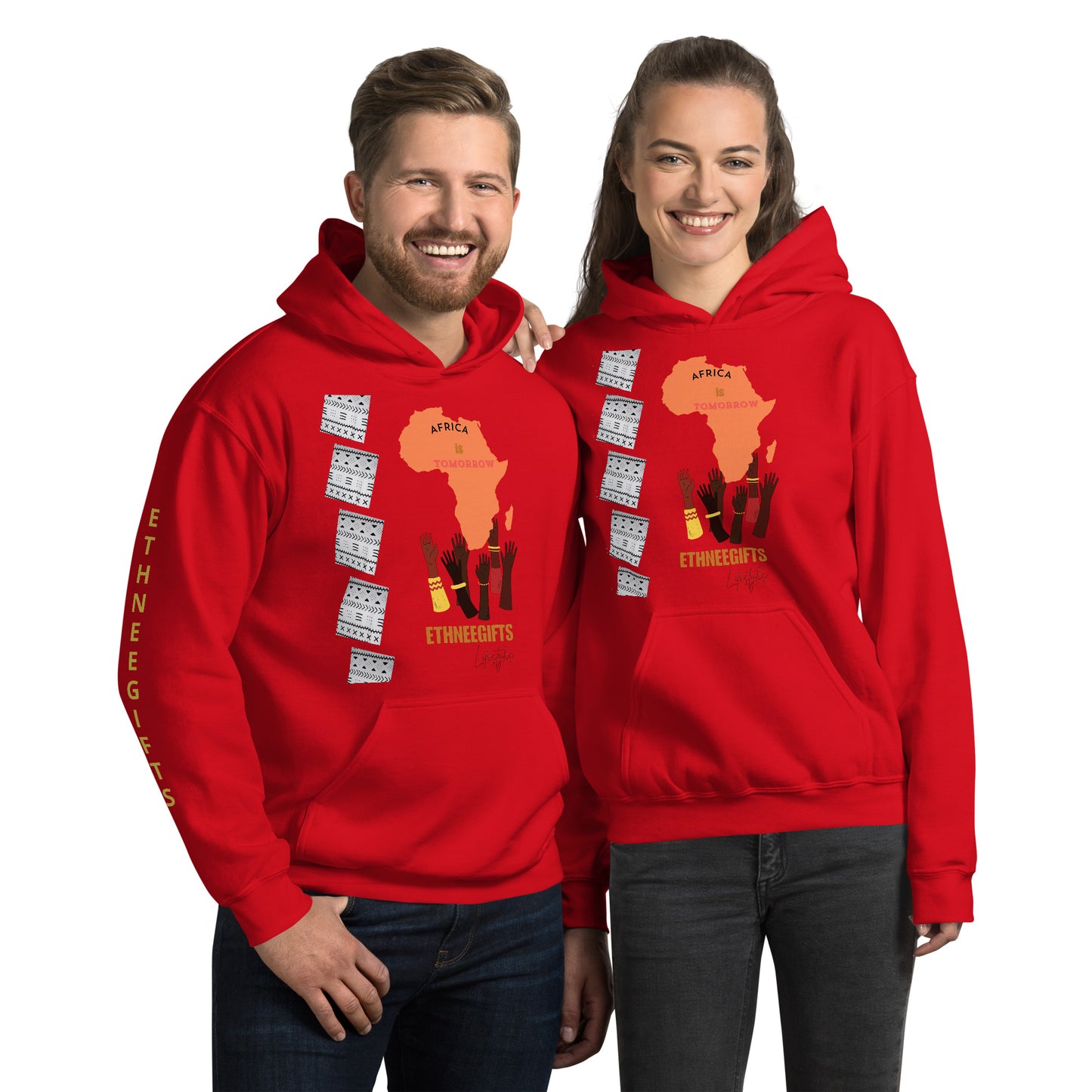 ETHNEEGIFTS Unisex Hoodie AFRICA IS TOMORROW