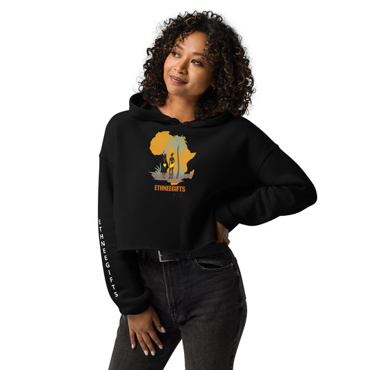 ETHNEEGIFTS Crop Hoodie AFRICA