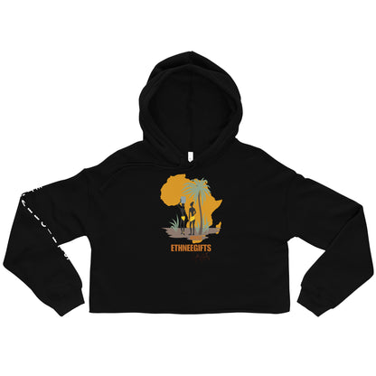 ETHNEEGIFTS Crop Hoodie AFRICA