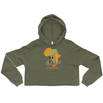 ETHNEEGIFTS Crop Hoodie AFRICA