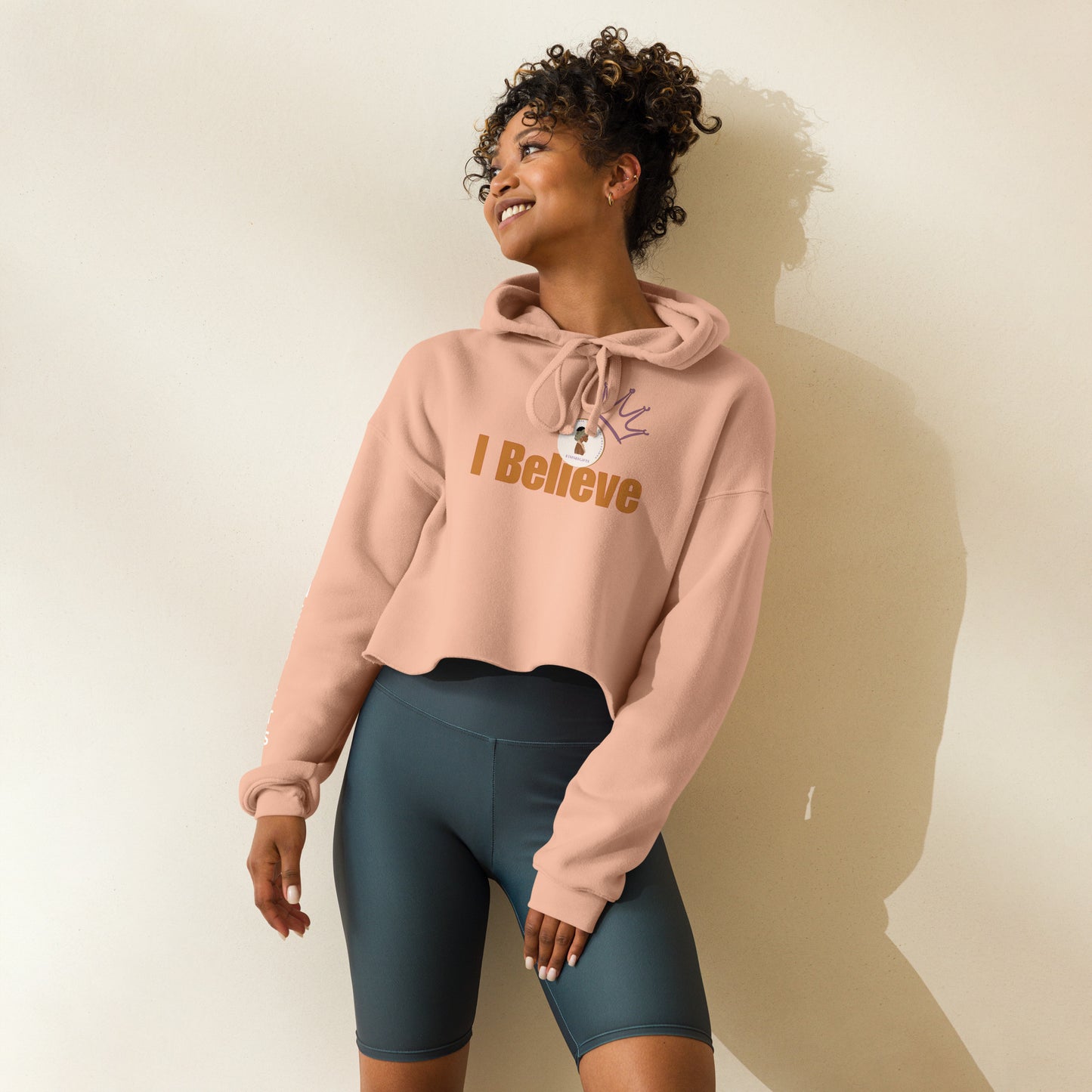 ETHNEEGIFTS Crop Hoodie I BELIEVE