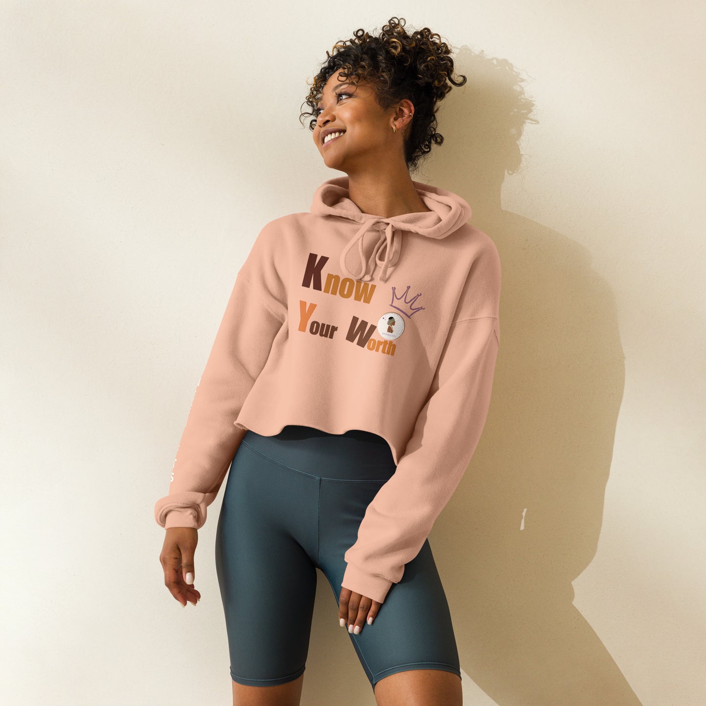 ETHNEEGIFTS Crop Hoodie KNOWN YOUR WORTH