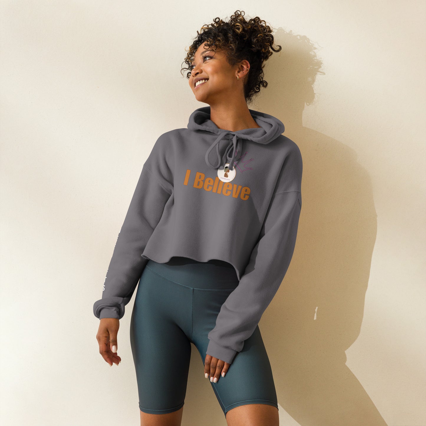 ETHNEEGIFTS Crop Hoodie I BELIEVE